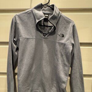 North Face Gray Half Zip Small